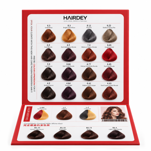 20 shades desk calendar hair color chart