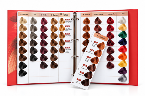 54 Shades Binder Style Hair Color Chart