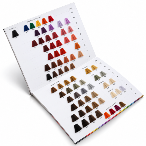 236 shades book style hair color chart