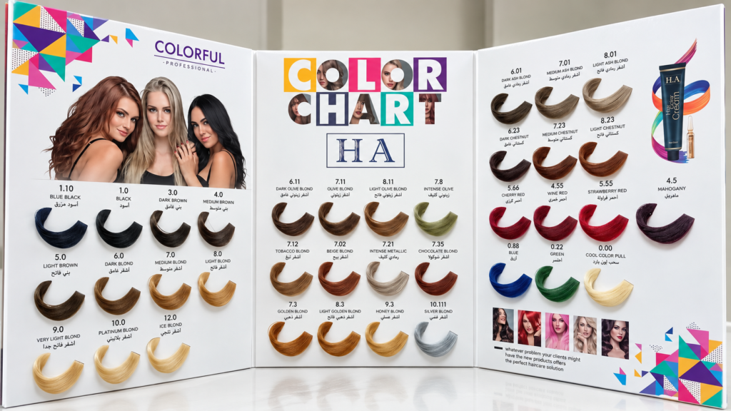 3-Fold Hair Color Chart