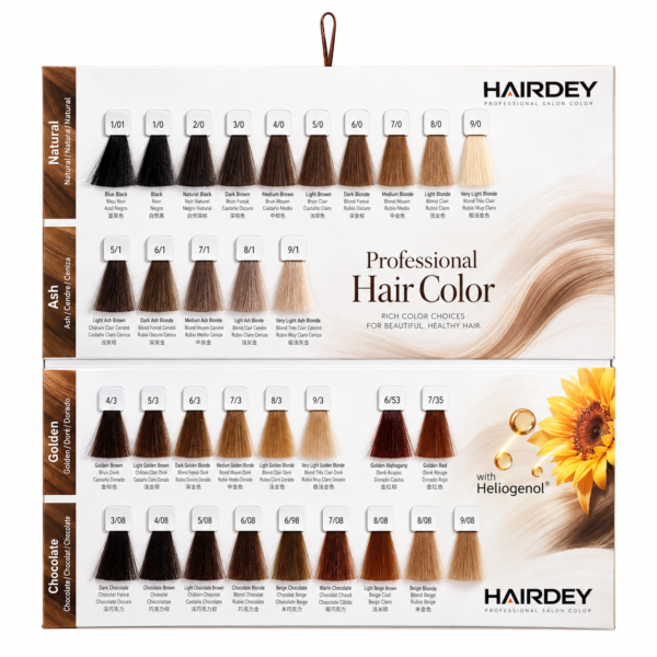 63 Shades Button Hair Color Chart