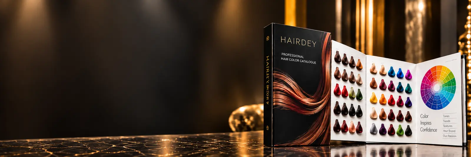 Hair color chart manufacturer — vibrant shade catalogue