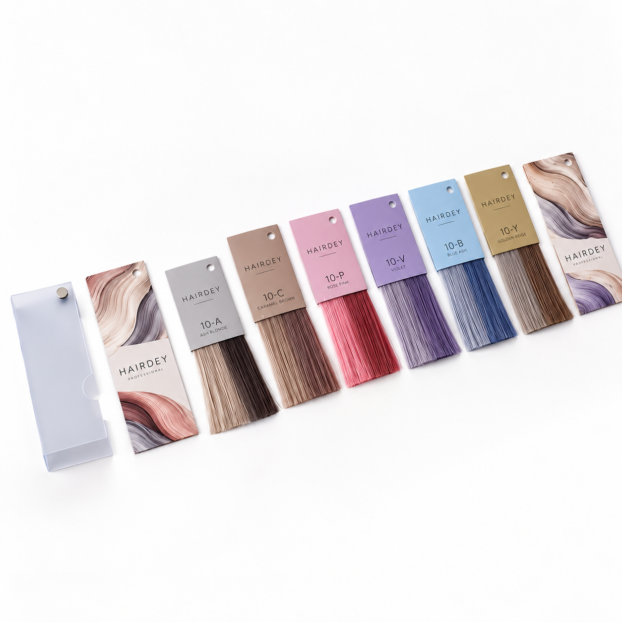 6 Shades Fan-Shaped Hair Color Chart 1