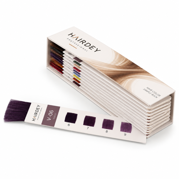 50 Shades Fan-Shaped Hair Color Chart