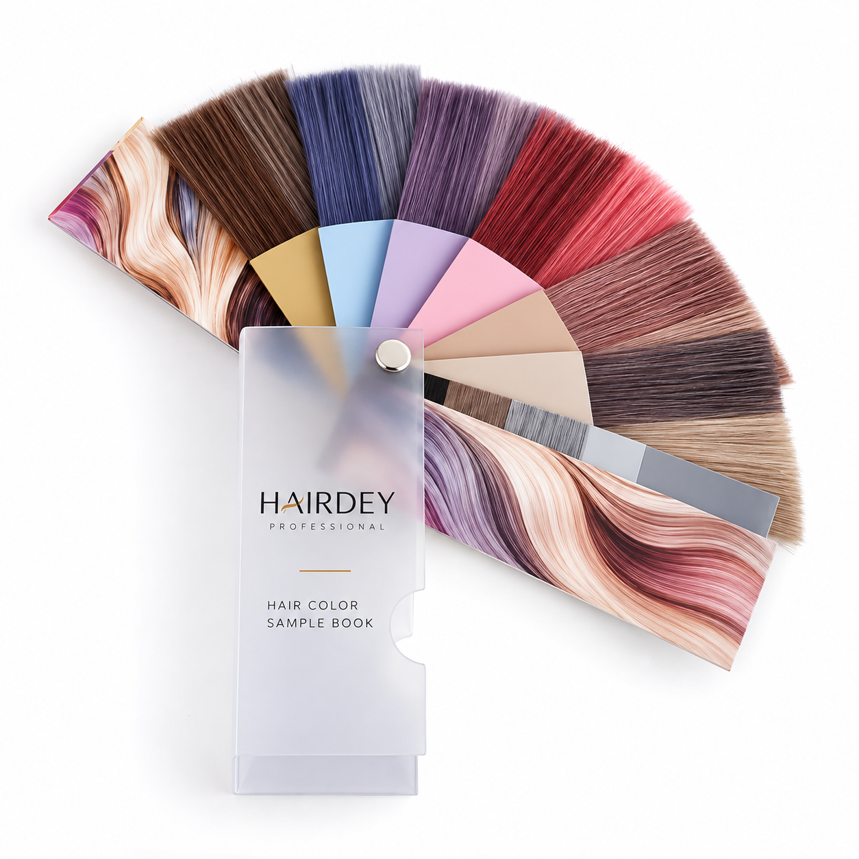 6 Shades Fan-Shaped Hair Color Chart