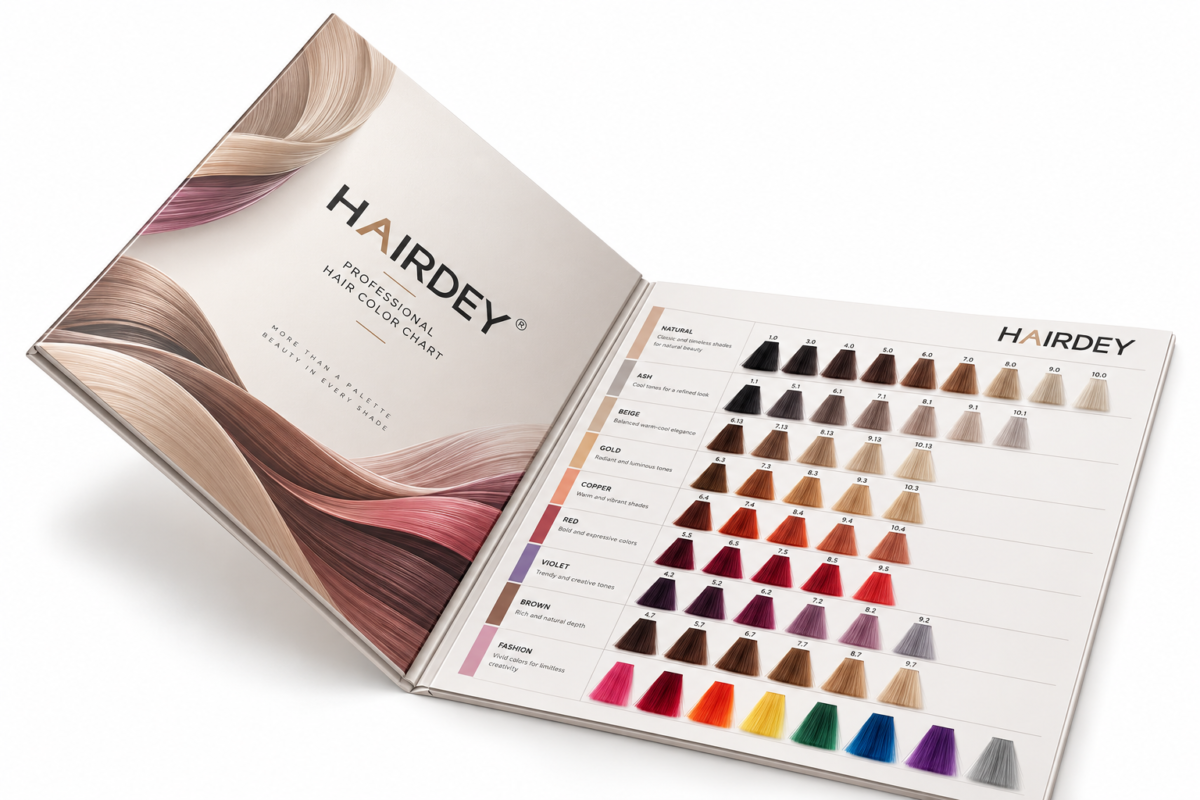 153 Shades 3-Fold Style Hair Color Chart