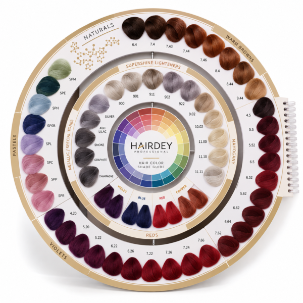 113 Shades Circular Wheel Hair Color Chart