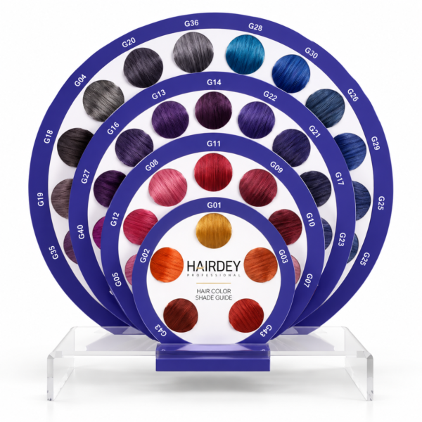 43 Shades Circular Wheel Hair Color Chart