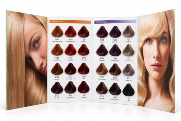 51 Shades 5-Fold Style Hair Color Chart